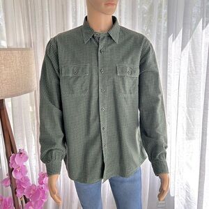 Ralph Lauren RR Snap Button Down Western Shirt Mens Size XL Green